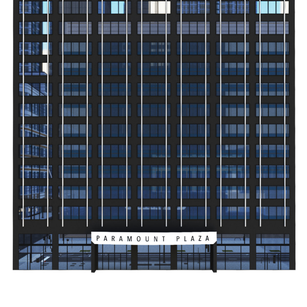 Skyscraper Paramount Plaza New York 3D model_1