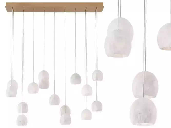Arica Linear Chandelier Small 3D model