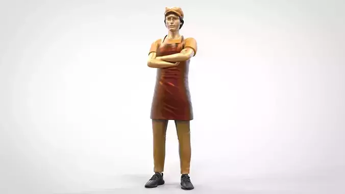 N1 Salesperson  or Shopkeeper or baker 3D print model