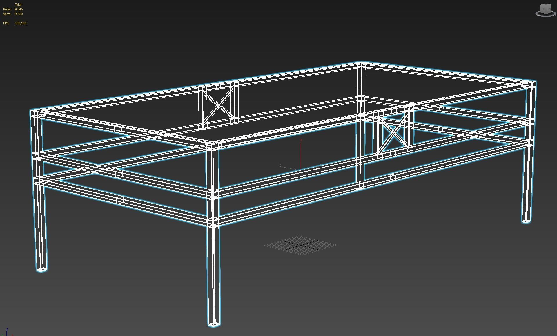 R124257 Coffee Table Free 3D model_8