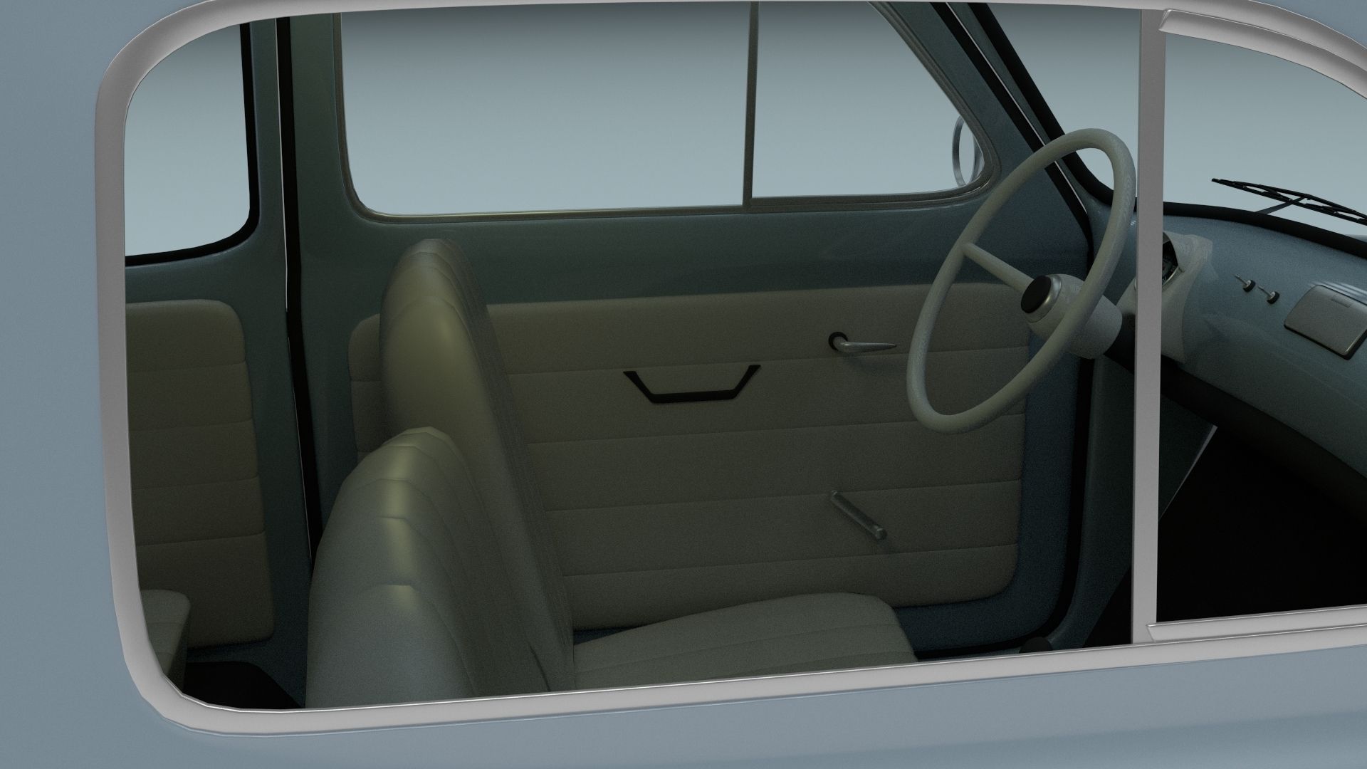 Fiat 500 Nuova 1957 with interior HDRI 3D model_38