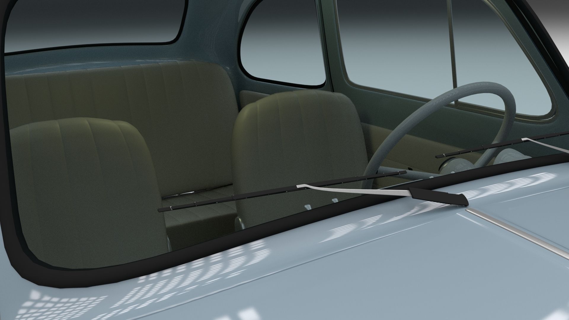 Fiat 500 Nuova 1957 with interior HDRI 3D model_25