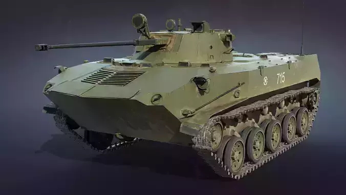 BMD-2 LOD1 Low-poly 3D model