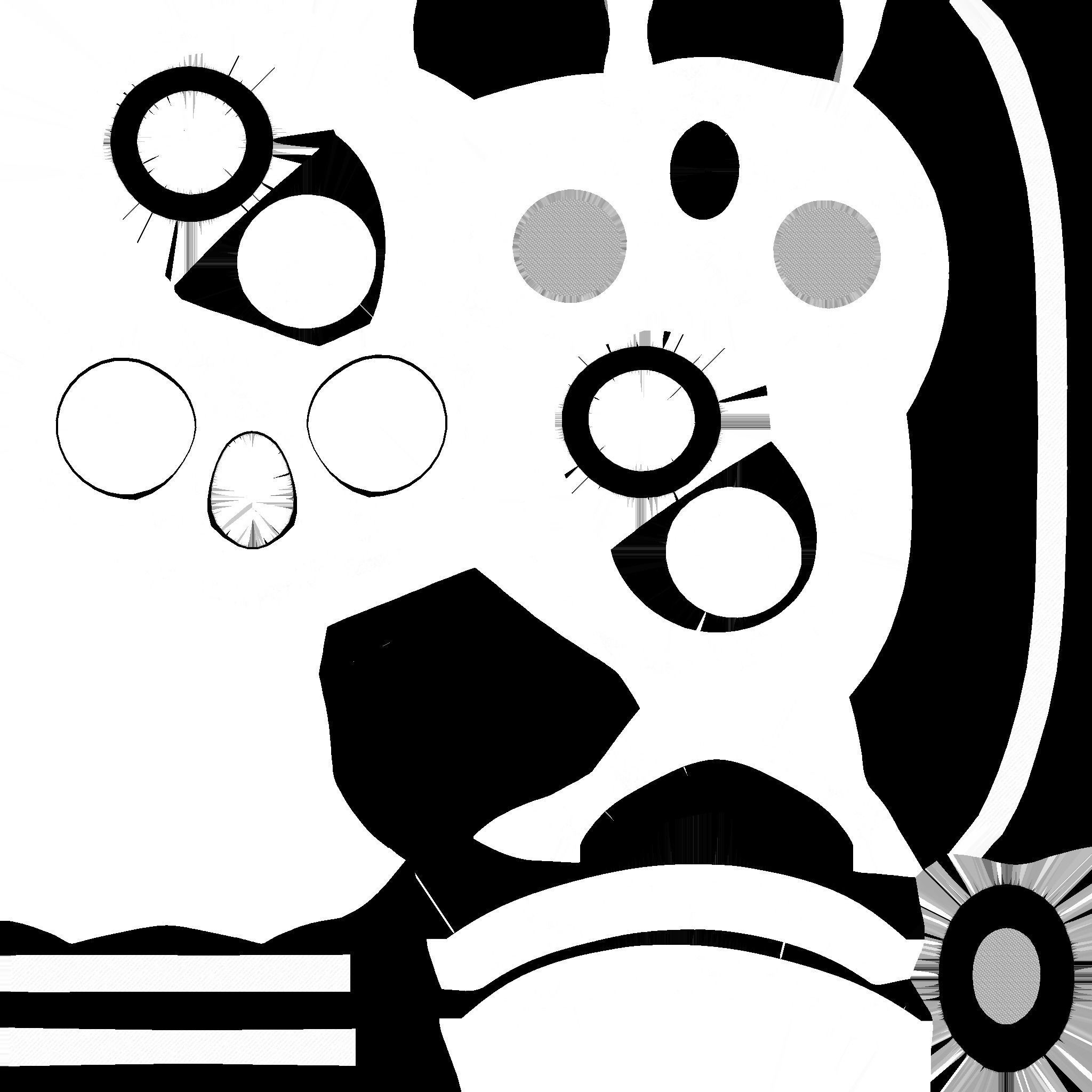 Gas Mask A2 Red Full Face- Character Design Fashion Low-poly 3D model_24