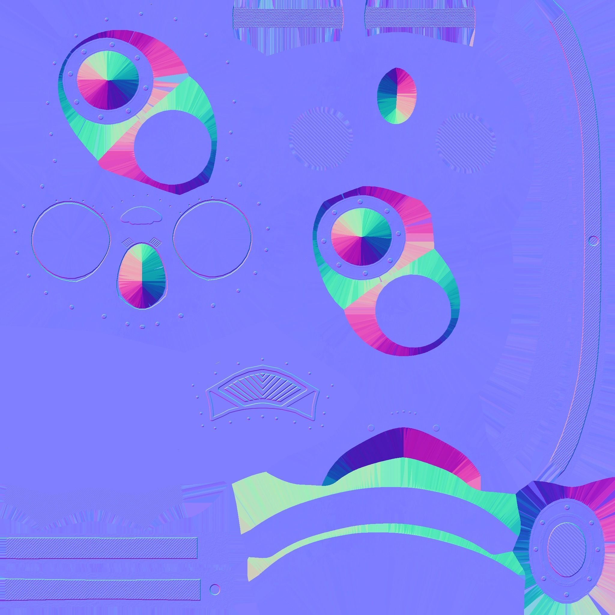 Gas Mask A2 Red Full Face- Character Design Fashion Low-poly 3D model_21