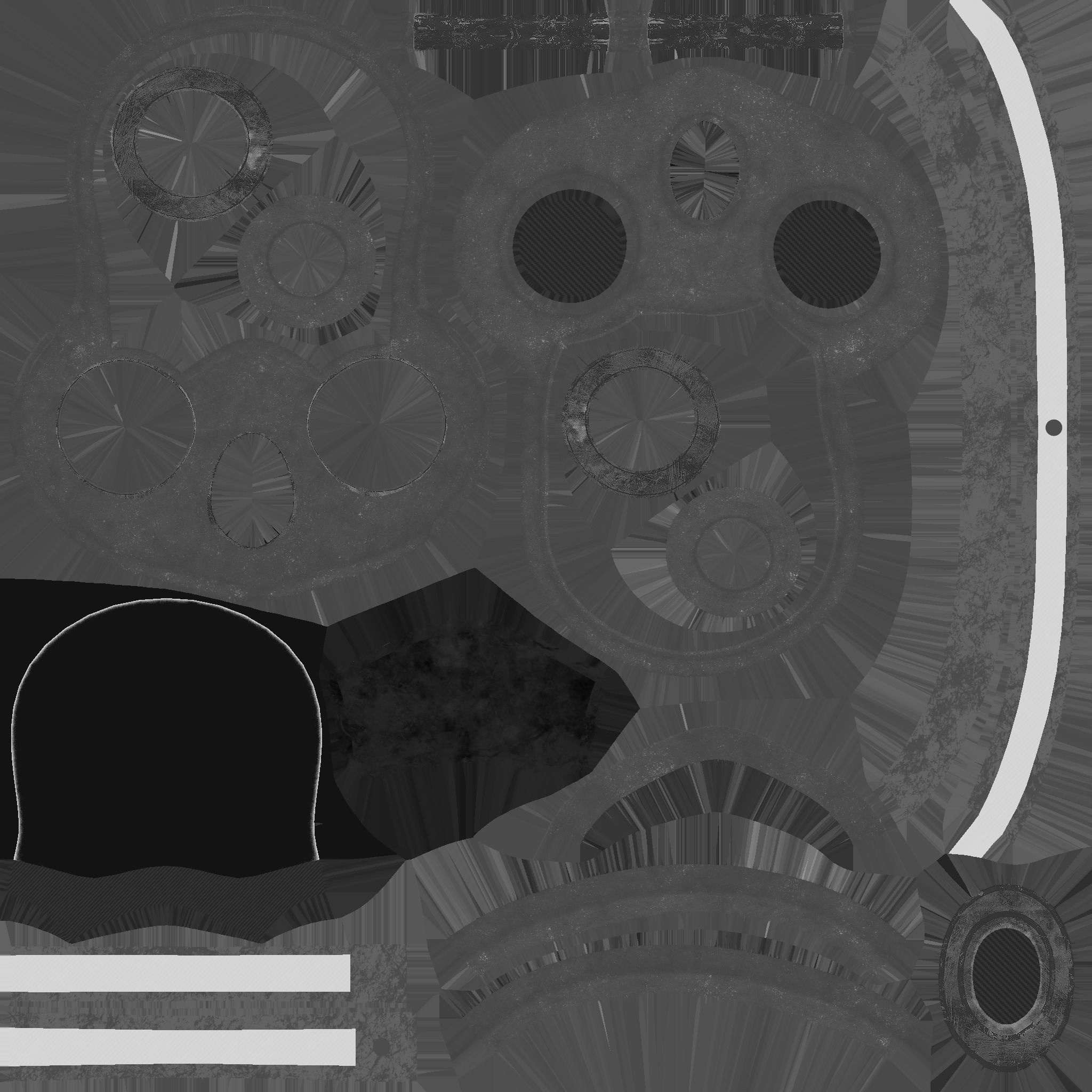 Gas Mask A2 Red Full Face- Character Design Fashion Low-poly 3D model_23