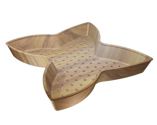Spectacular Wooden Tray Low-poly 3D model_1