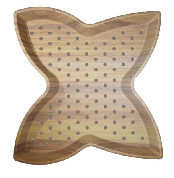 Spectacular Wooden Tray Low-poly 3D model_2