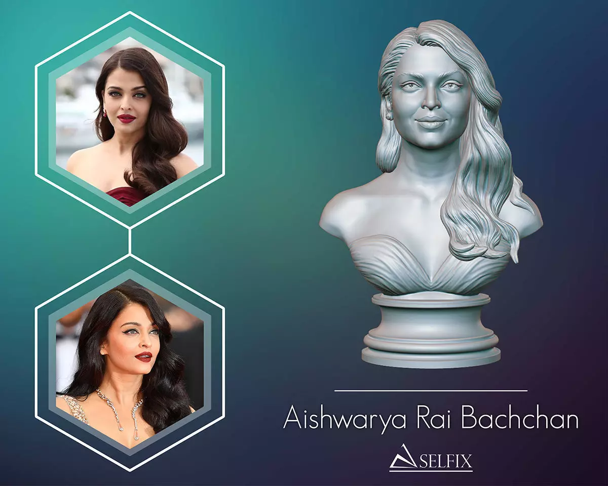 Aishwarya Rai Bachchan 3D Portrait Sculpture 3D print model_0
