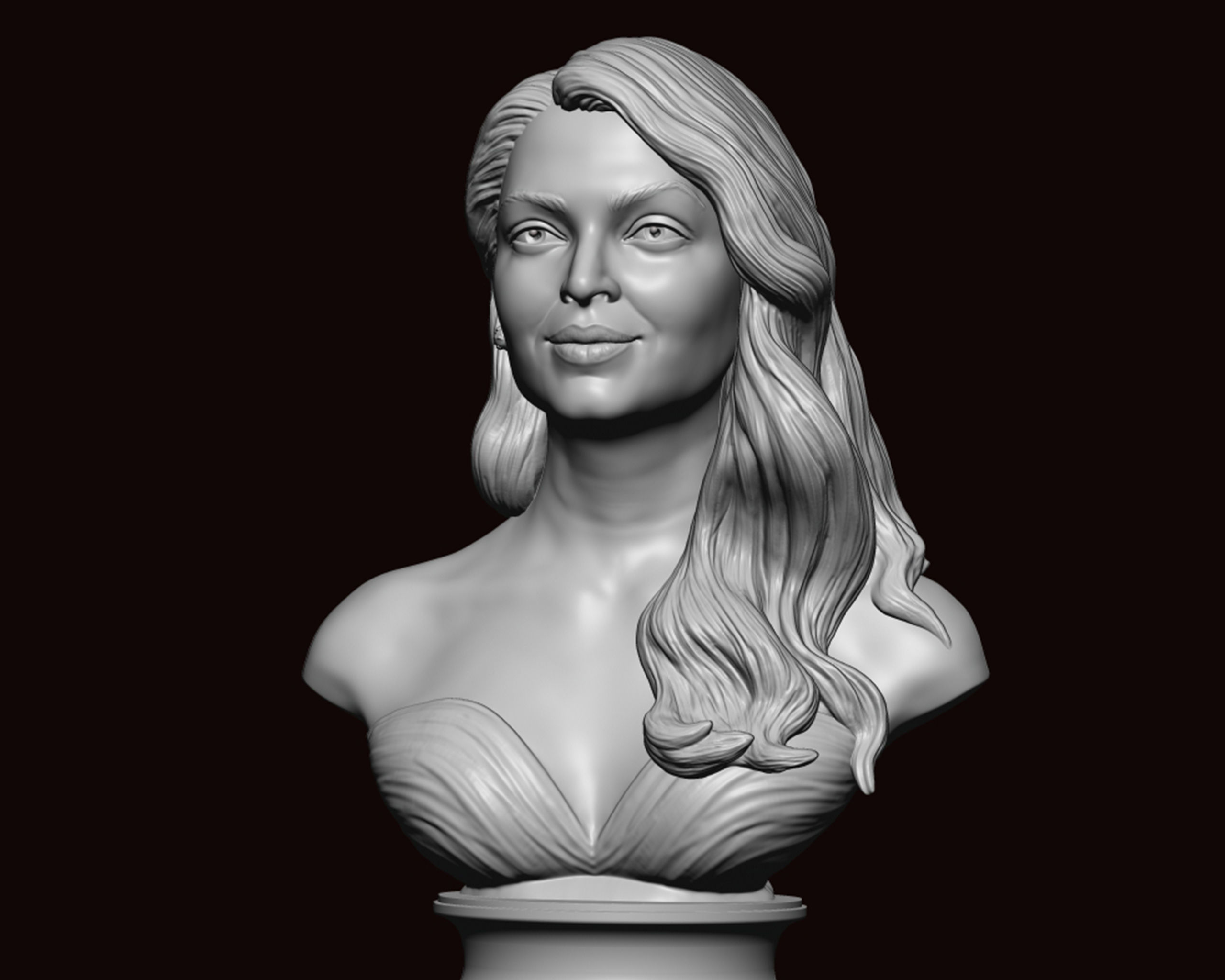 Aishwarya Rai Bachchan 3D Portrait Sculpture 3D print model_4