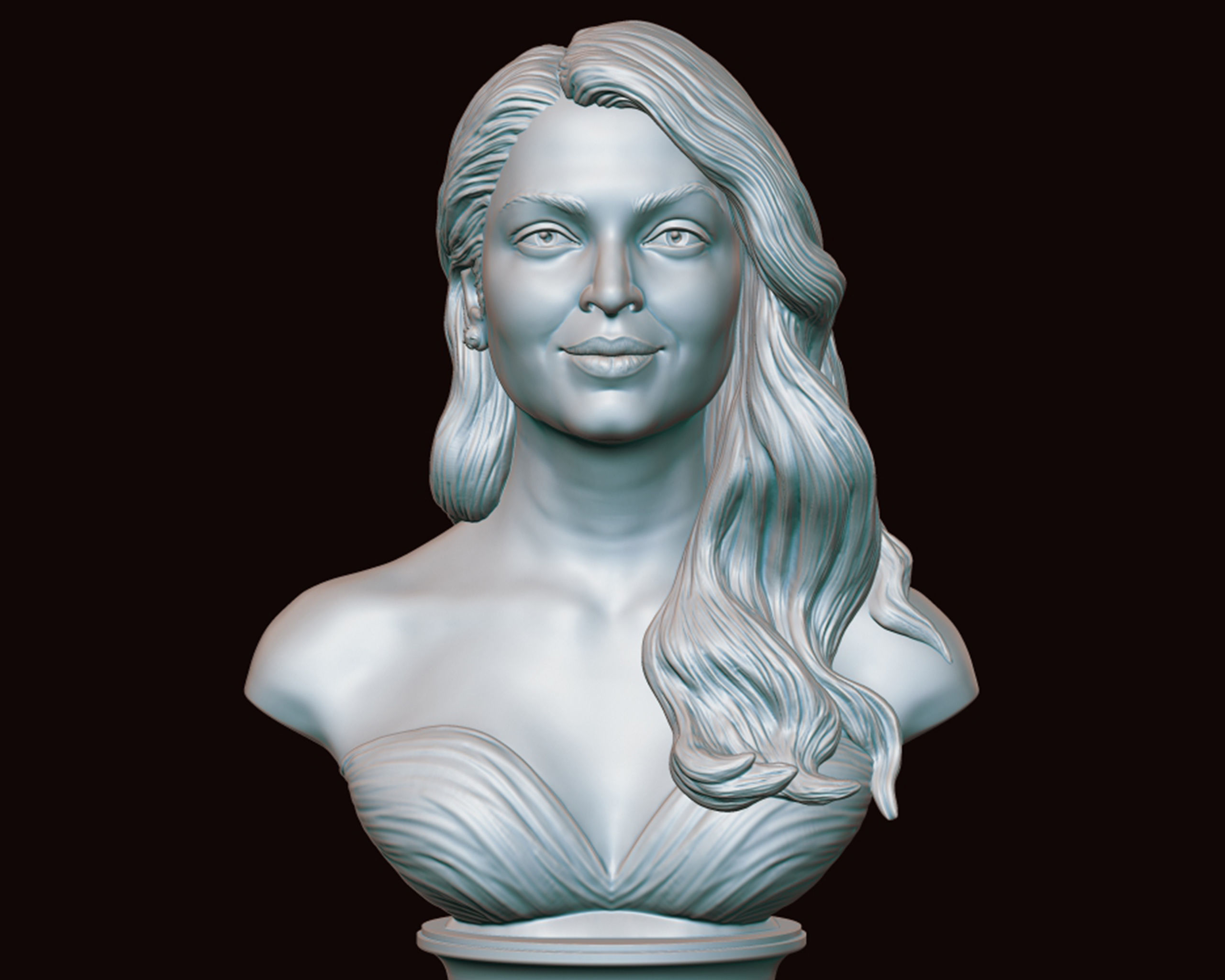Aishwarya Rai Bachchan 3D Portrait Sculpture 3D print model_6
