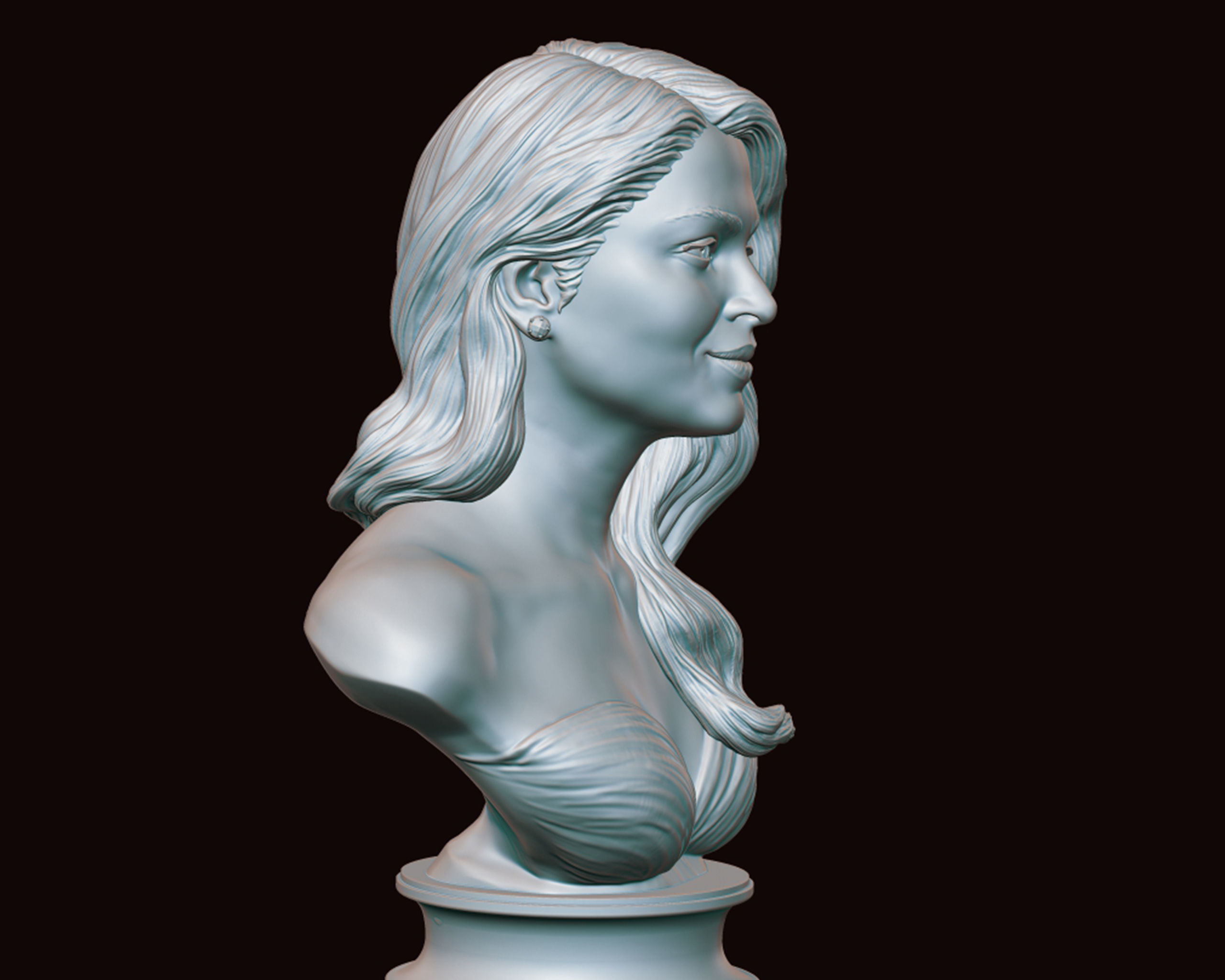 Aishwarya Rai Bachchan 3D Portrait Sculpture 3D print model_7