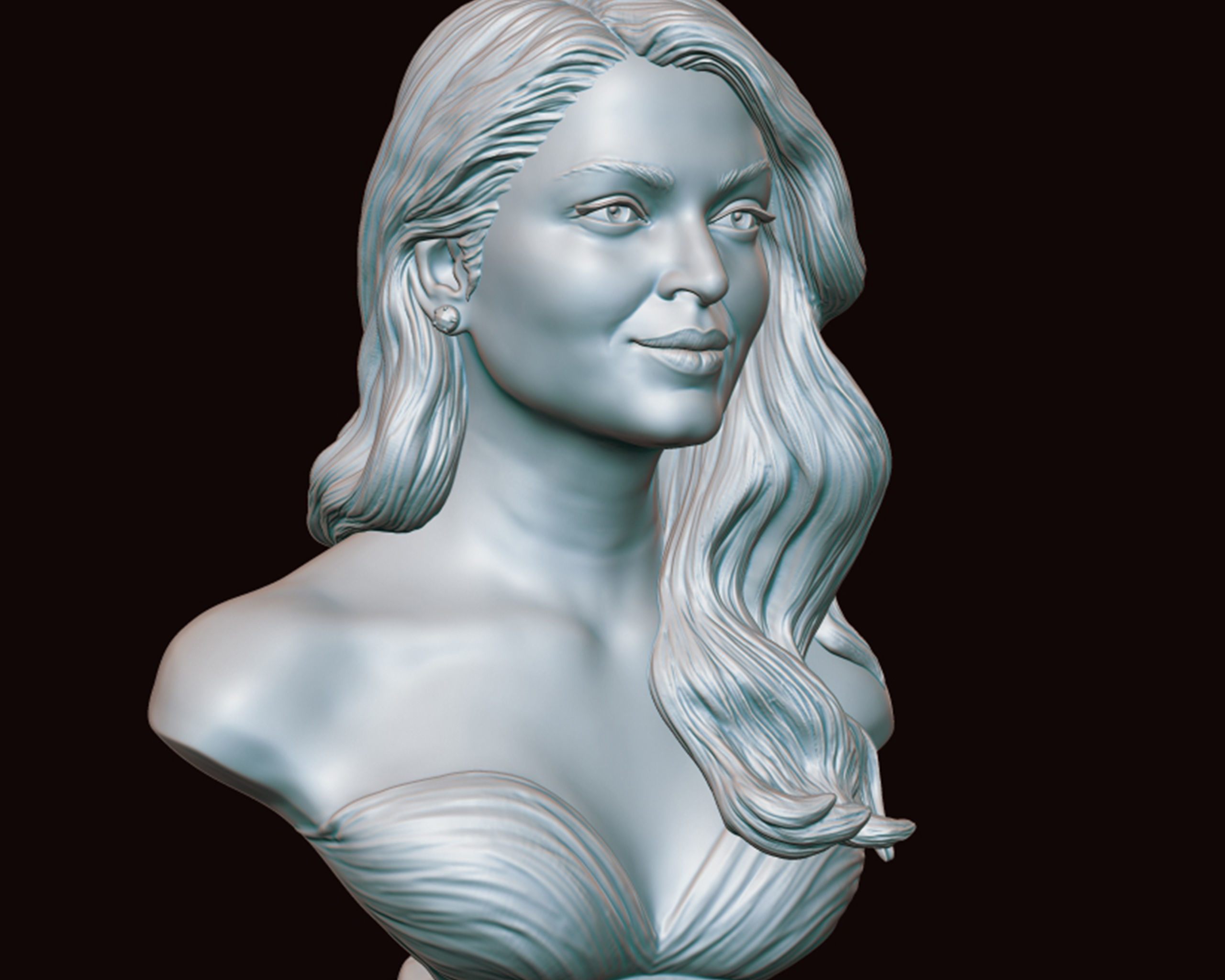 Aishwarya Rai Bachchan 3D Portrait Sculpture 3D print model_3
