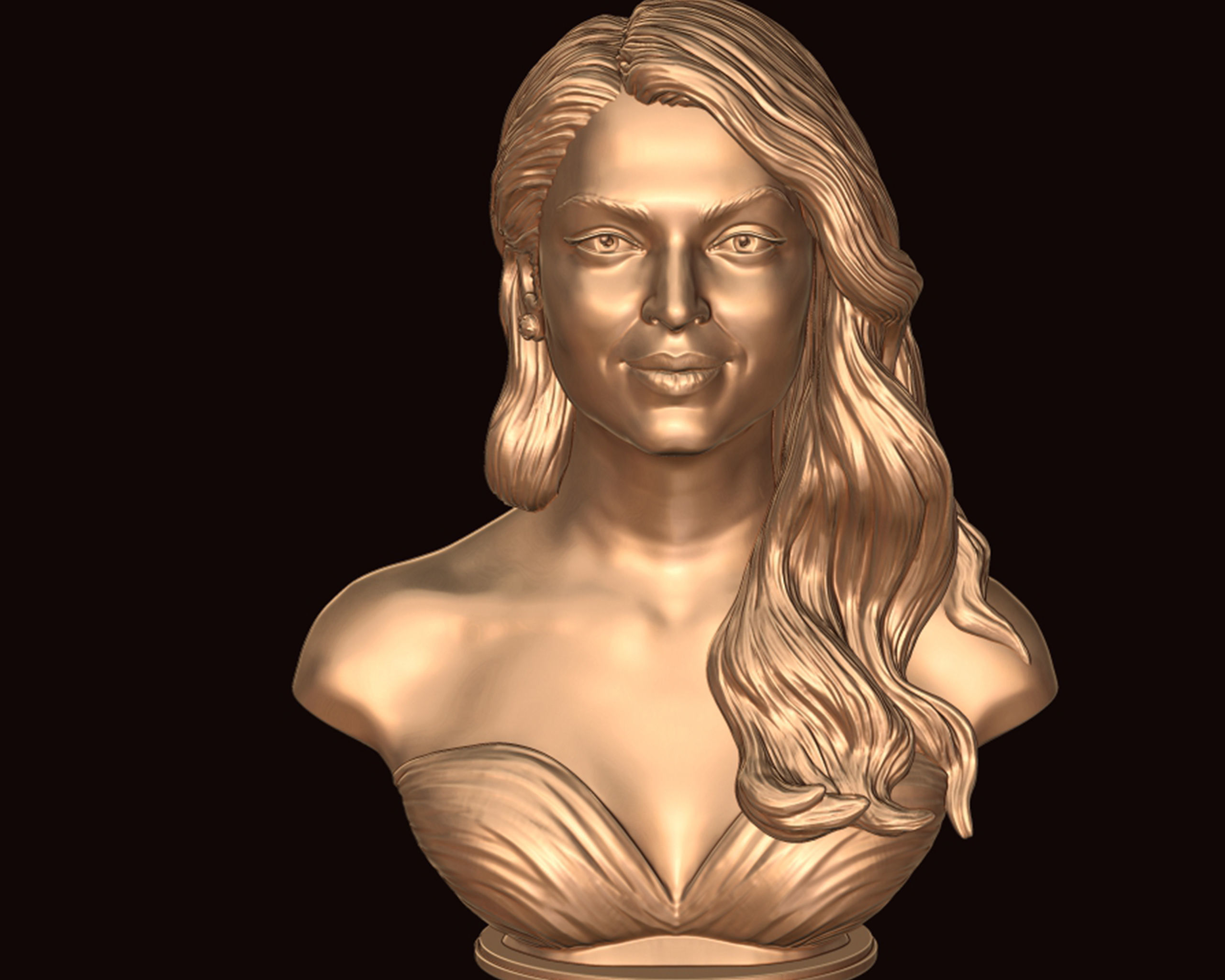 Aishwarya Rai Bachchan 3D Portrait Sculpture 3D print model_12