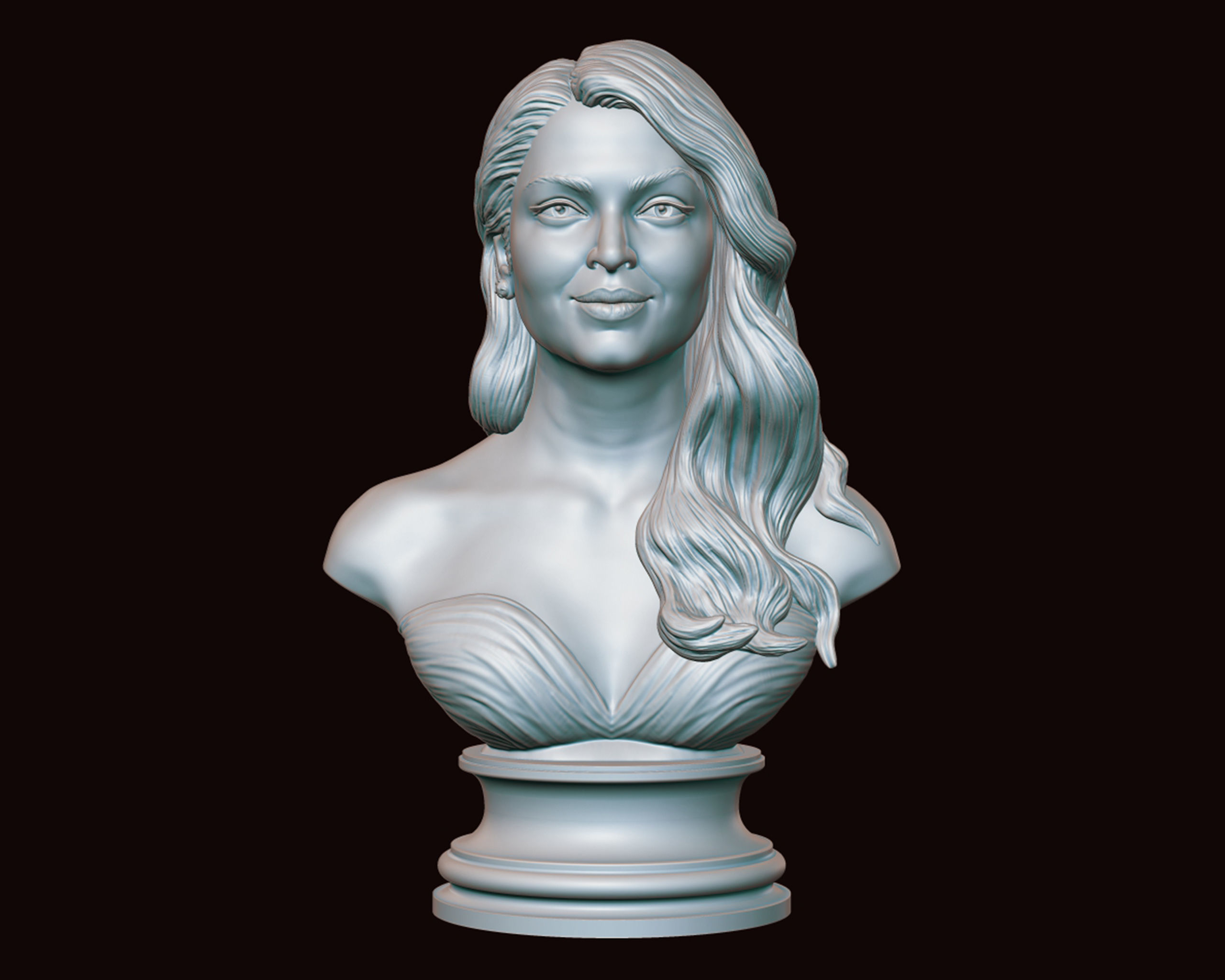 Aishwarya Rai Bachchan 3D Portrait Sculpture 3D print model_2
