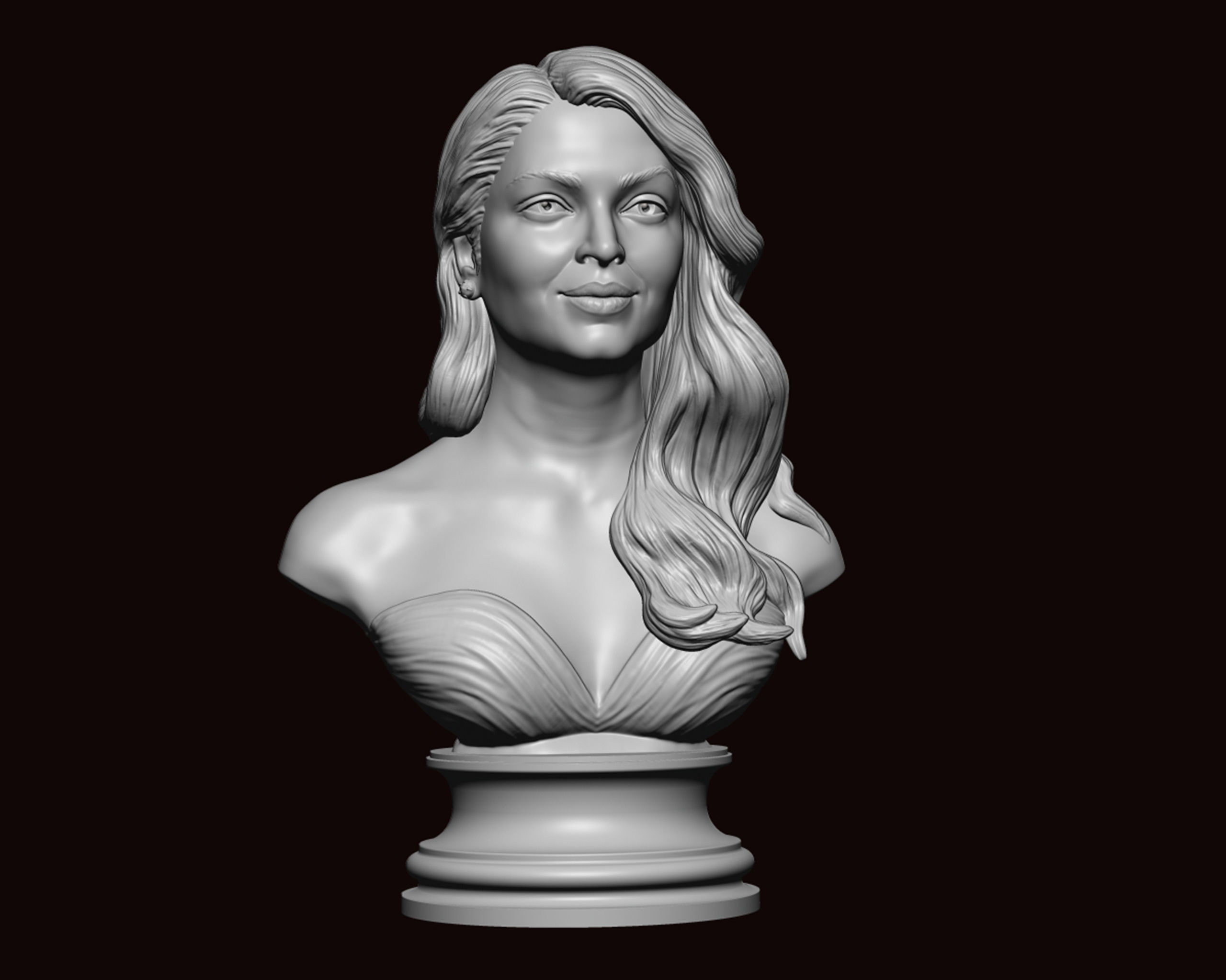 Aishwarya Rai Bachchan 3D Portrait Sculpture 3D print model_10