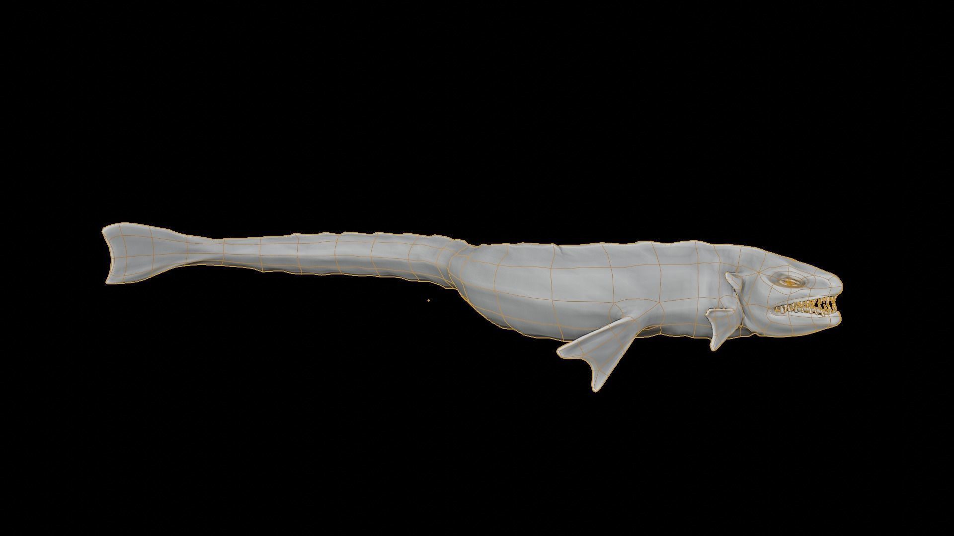 Sea snake Low-poly 3D model_8