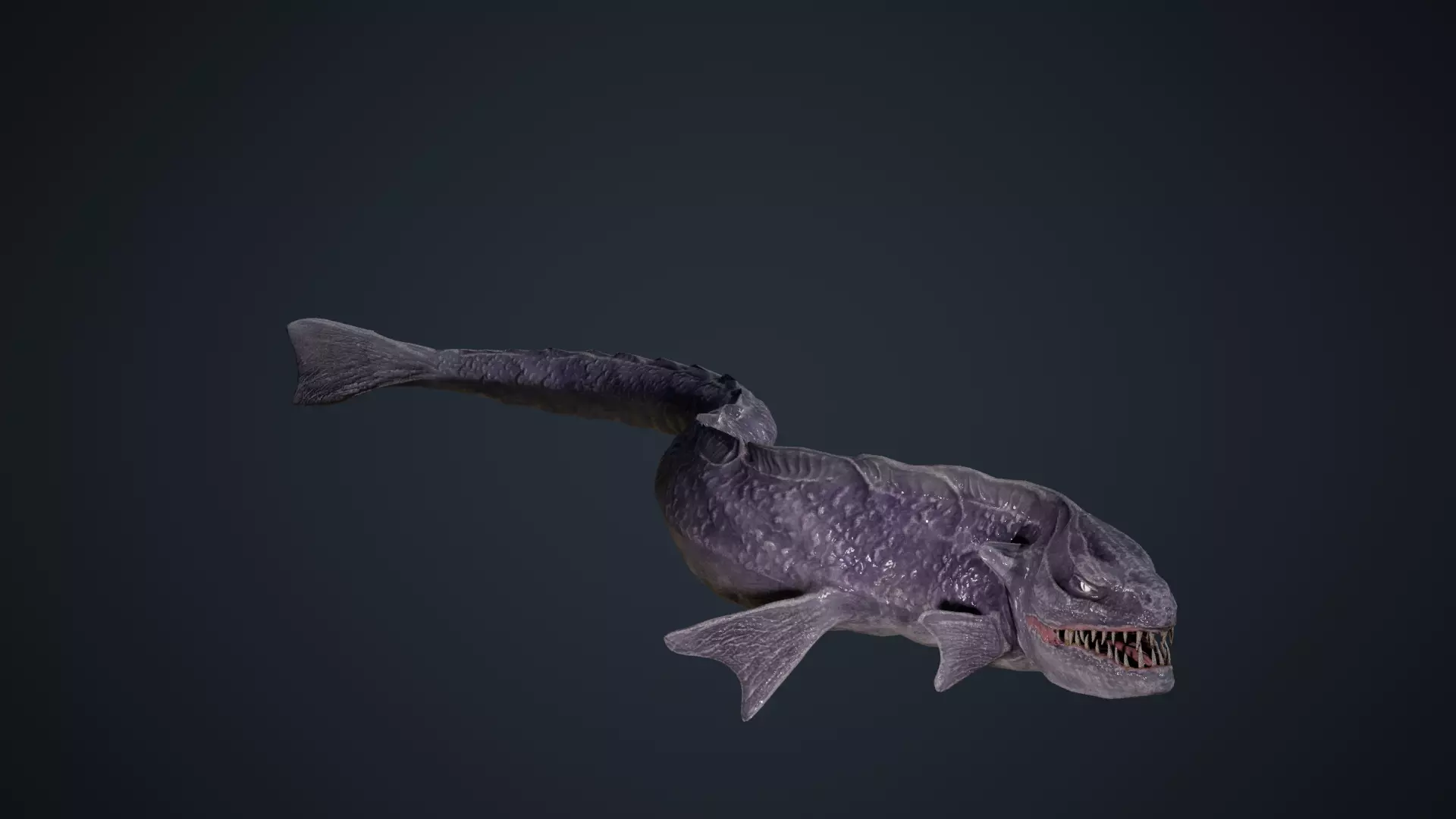 Sea snake Low-poly 3D model_0