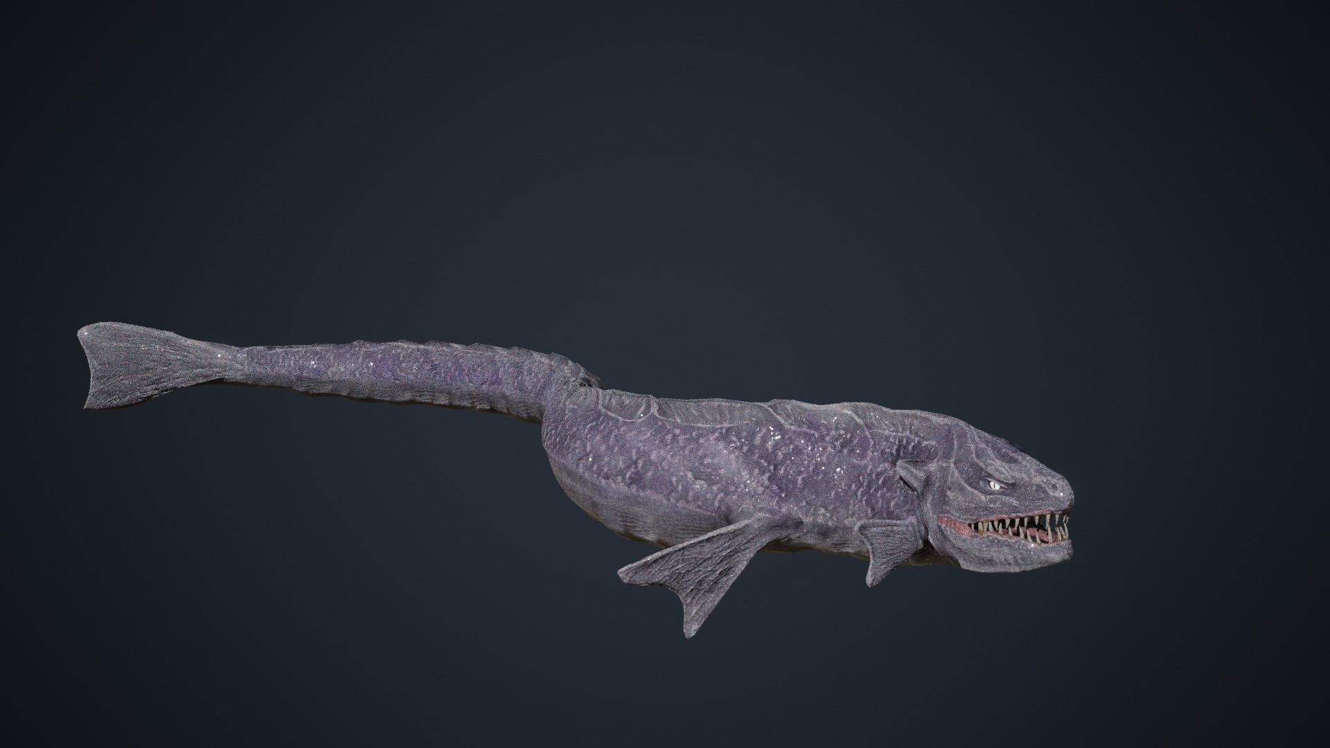 Sea snake Low-poly 3D model_9