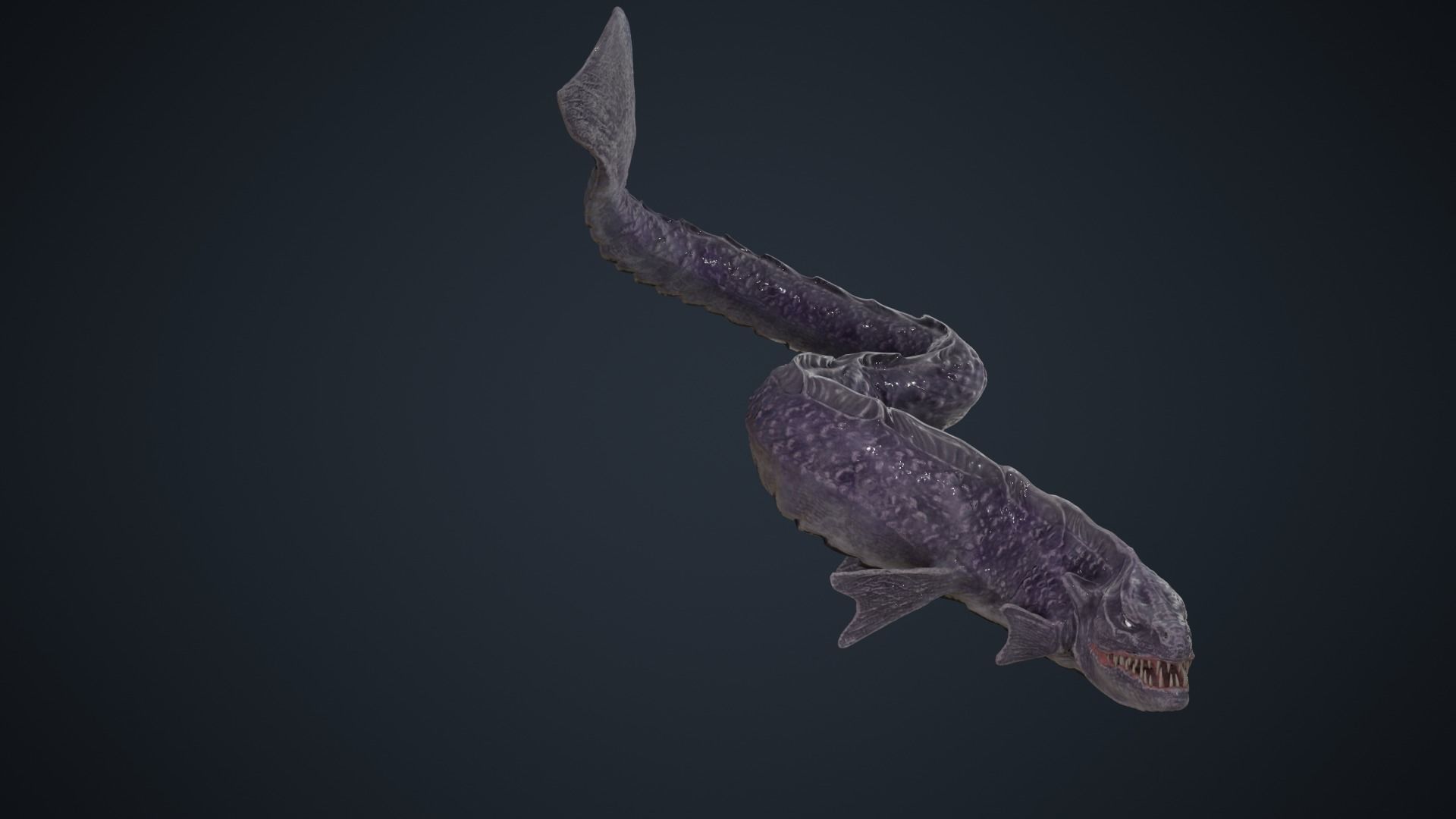 Sea snake Low-poly 3D model_10