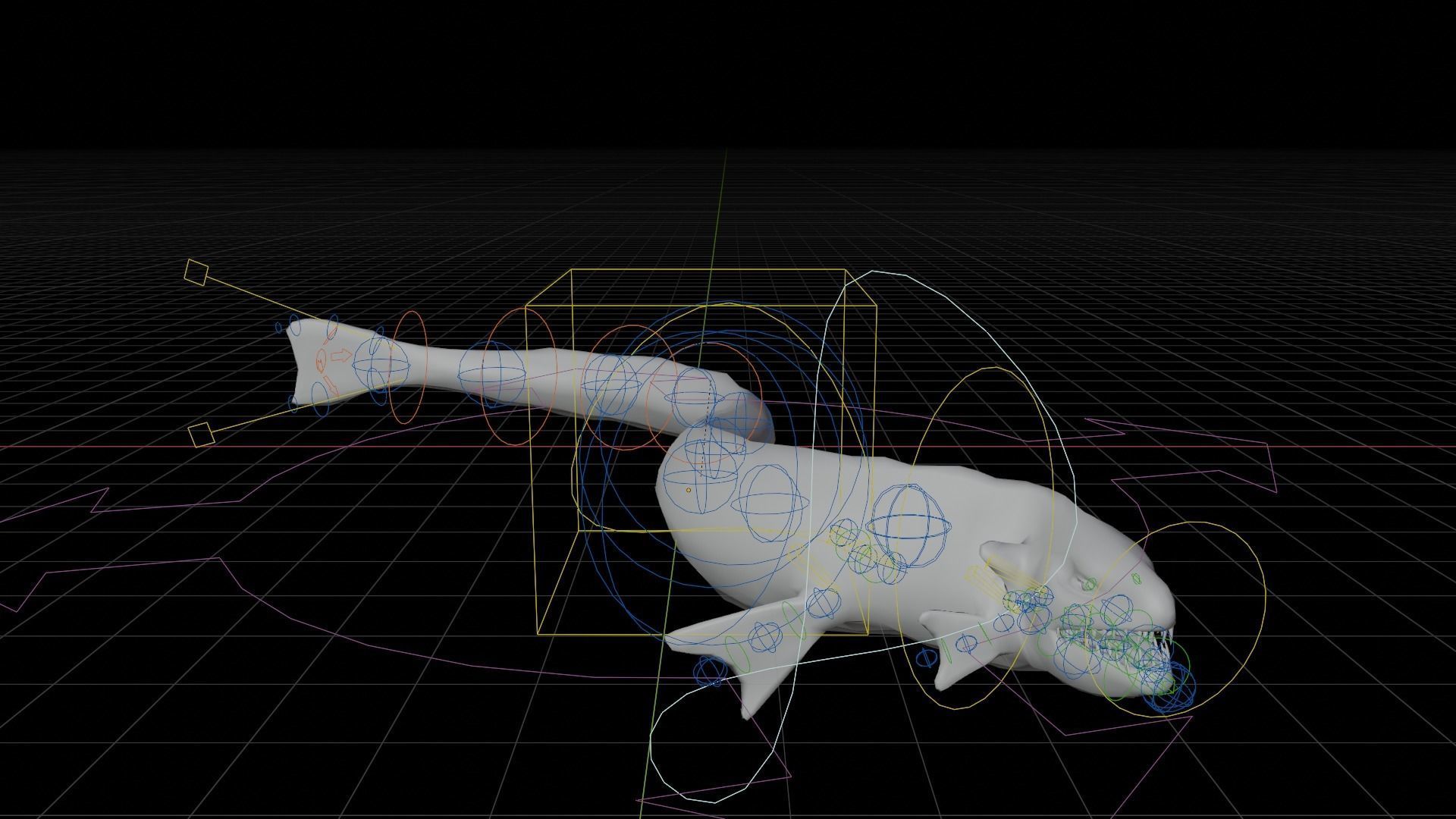 Sea snake Low-poly 3D model_3