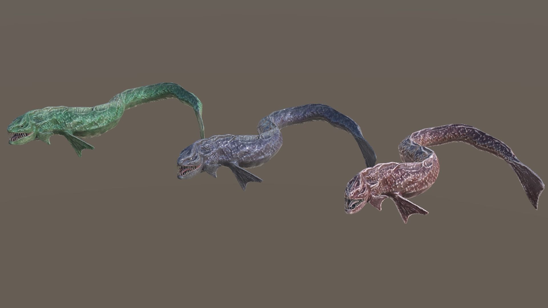 Sea snake Low-poly 3D model_17