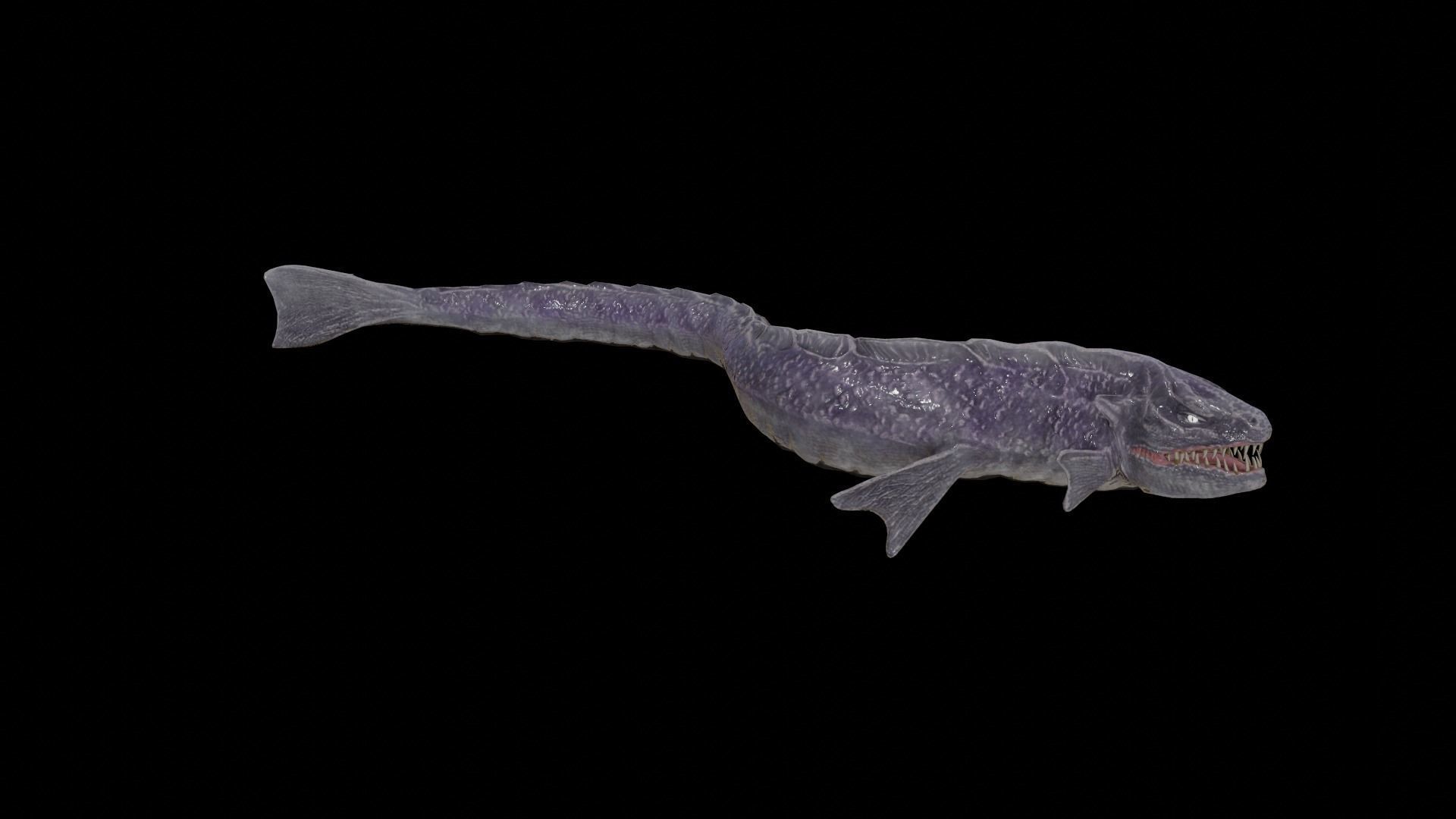 Sea snake Low-poly 3D model_6