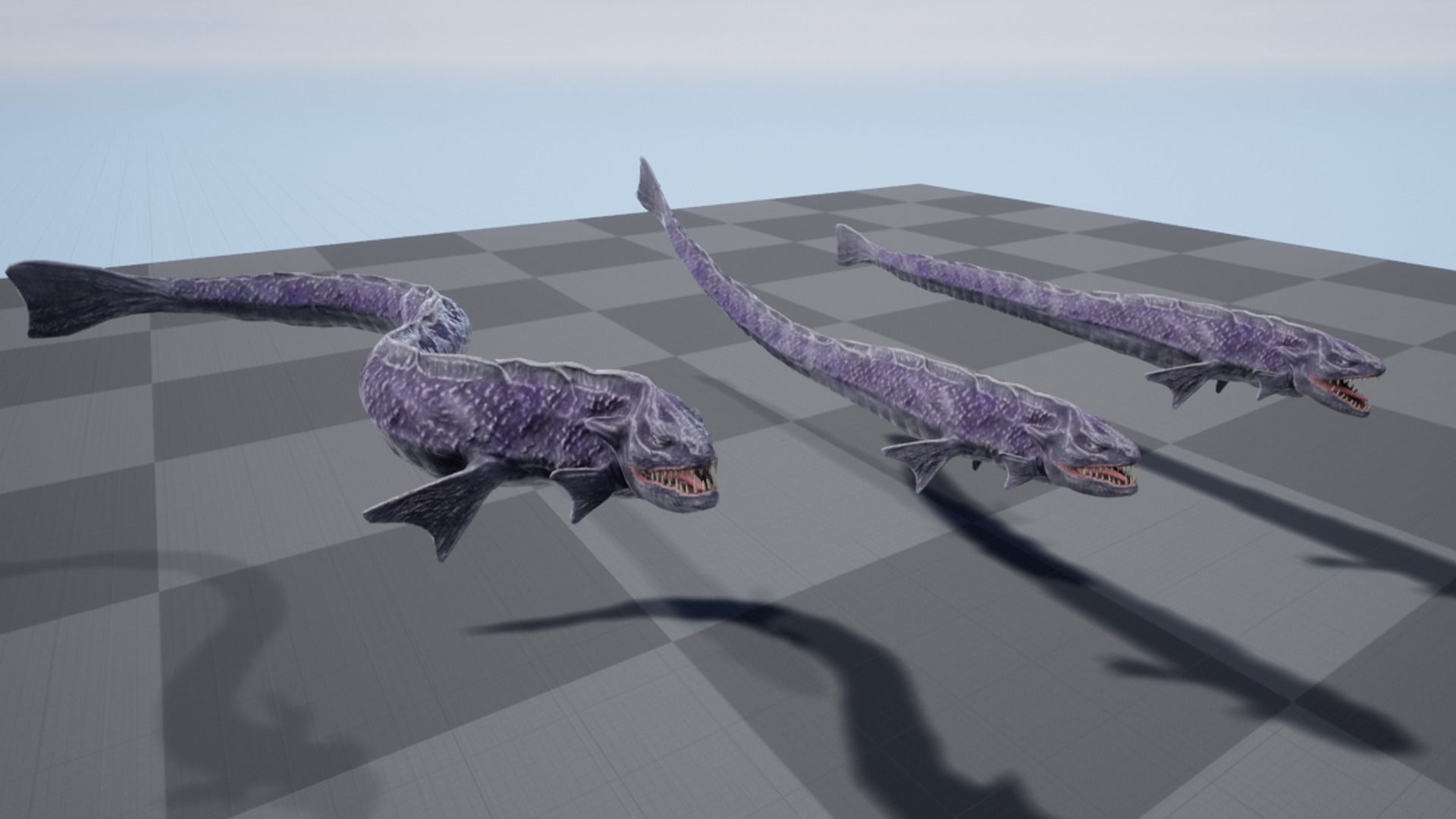 Sea snake Low-poly 3D model_24