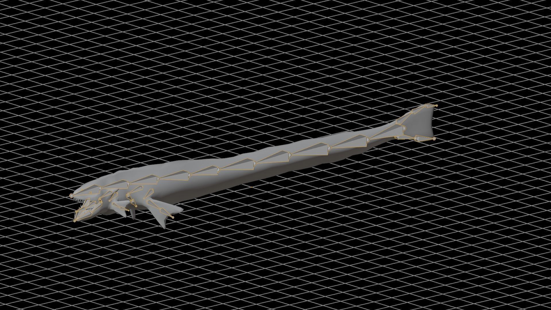 Sea snake Low-poly 3D model_15