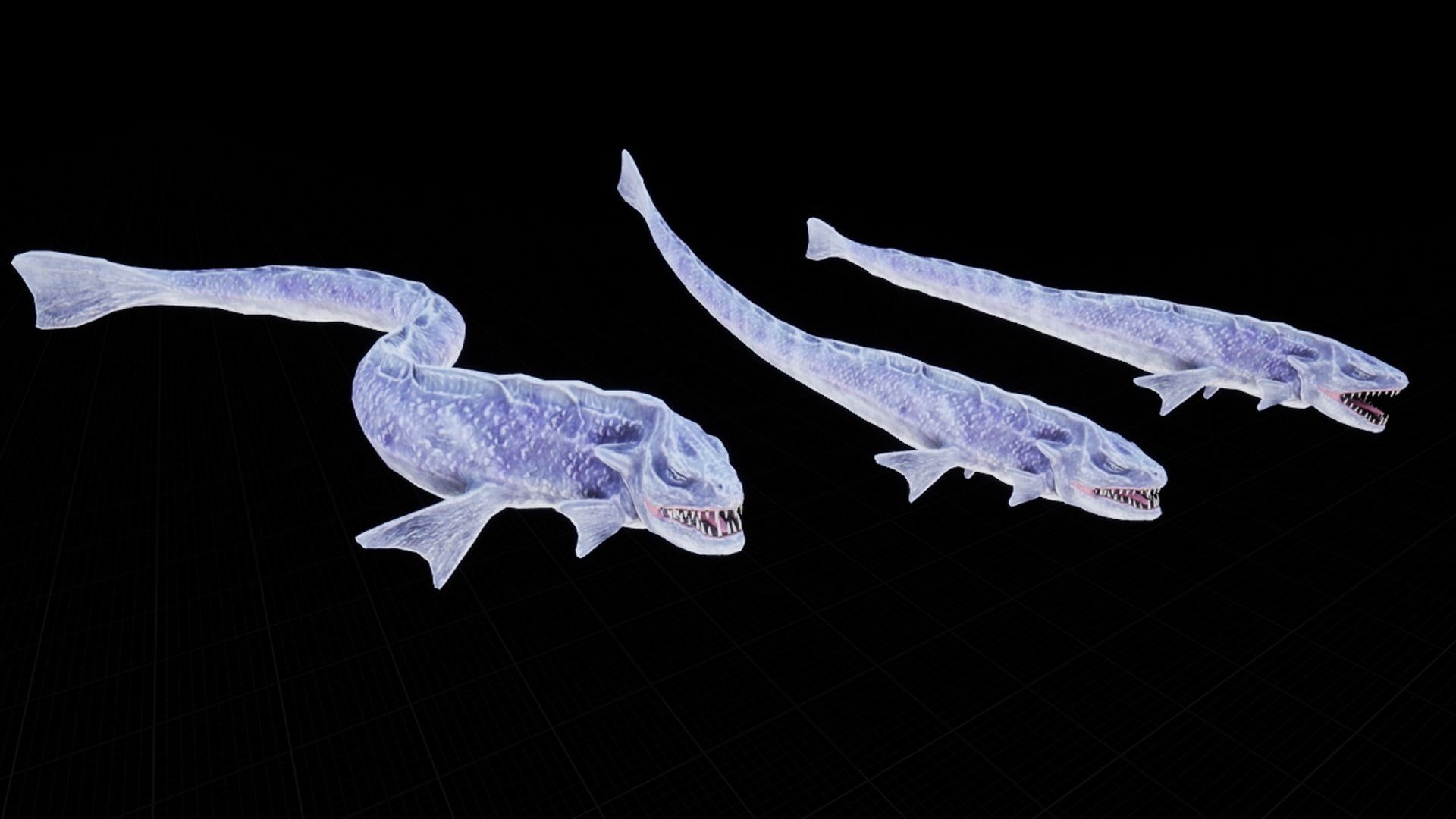 Sea snake Low-poly 3D model_25