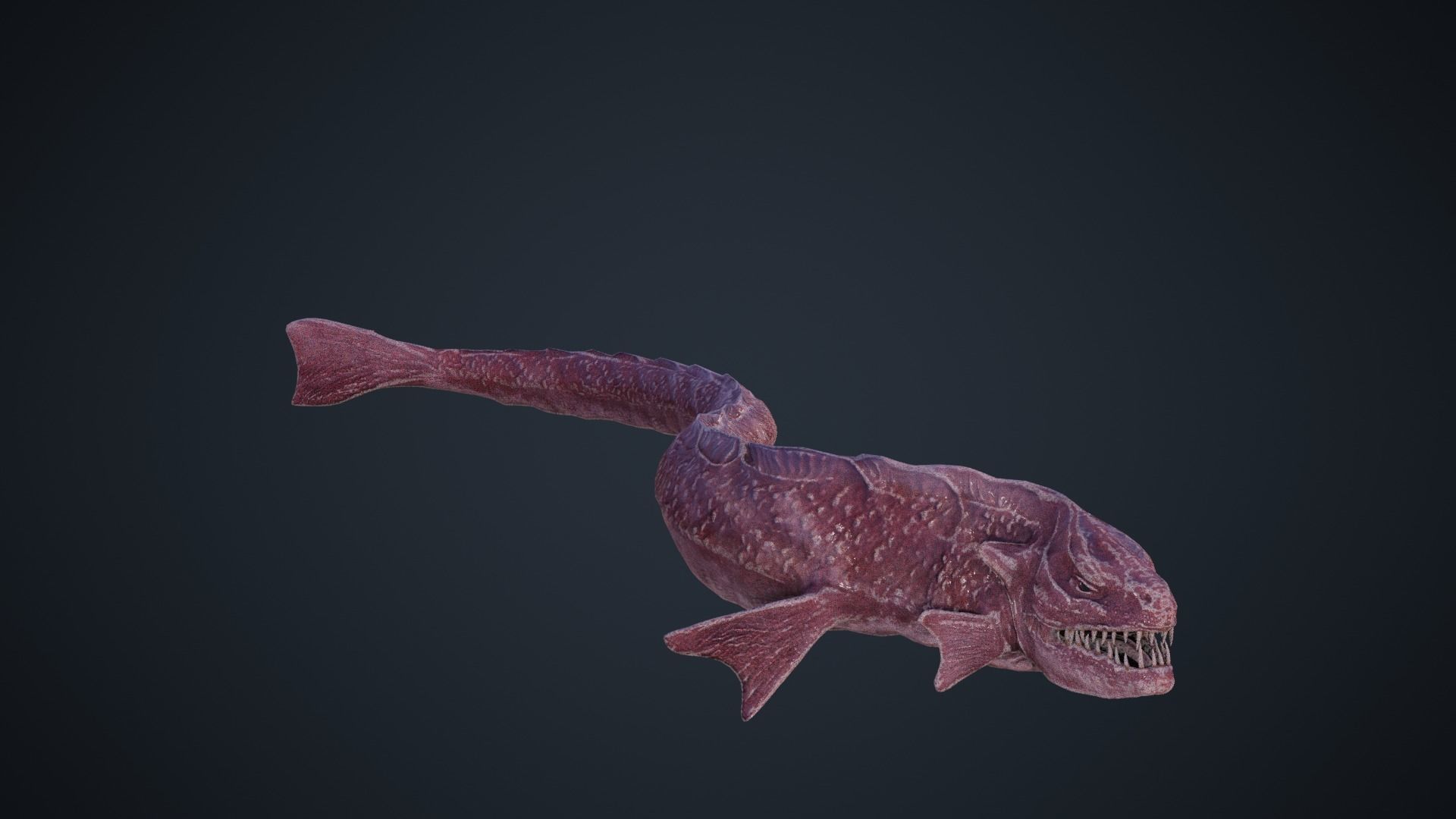 Sea snake Low-poly 3D model_5