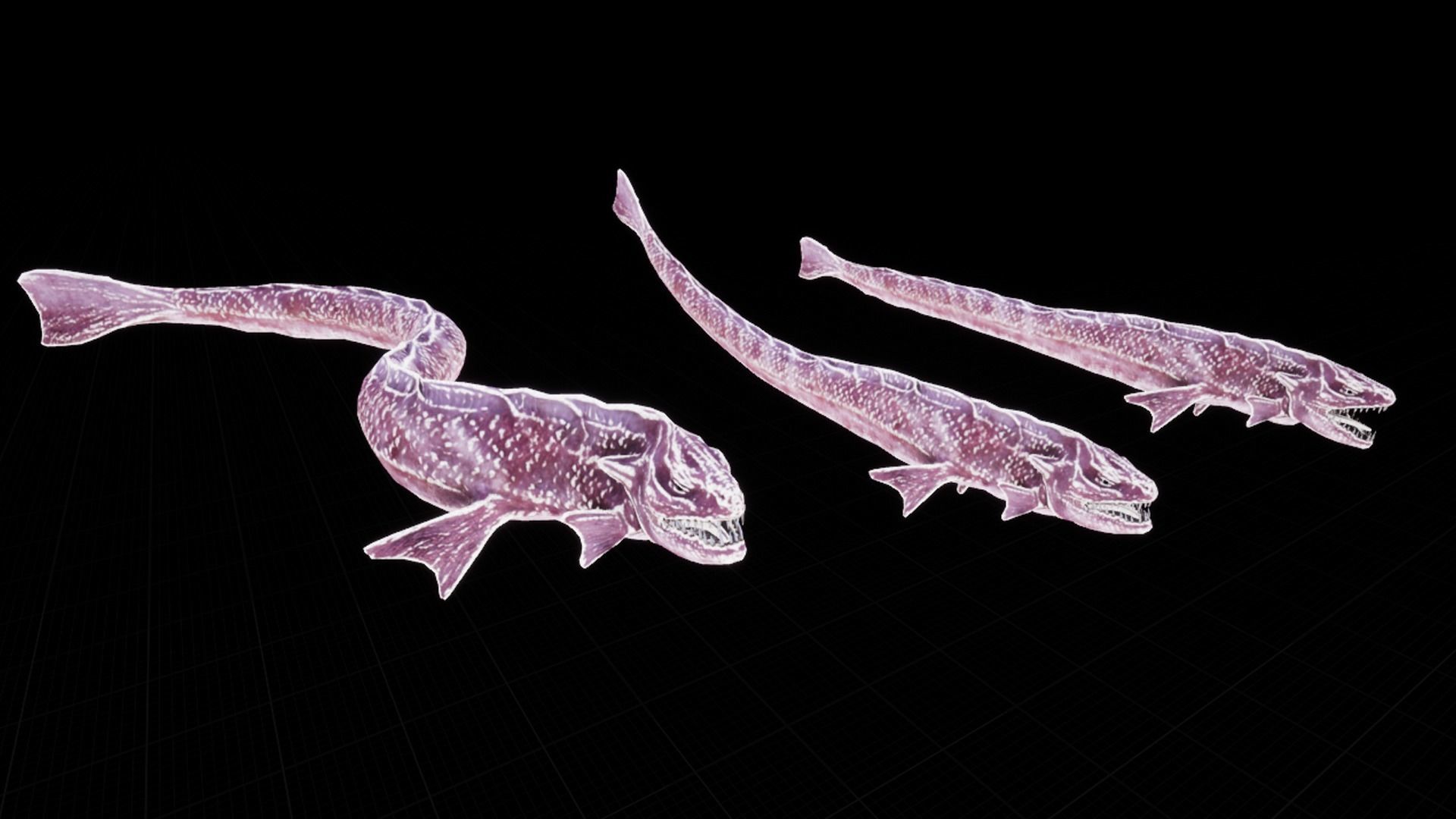 Sea snake Low-poly 3D model_26