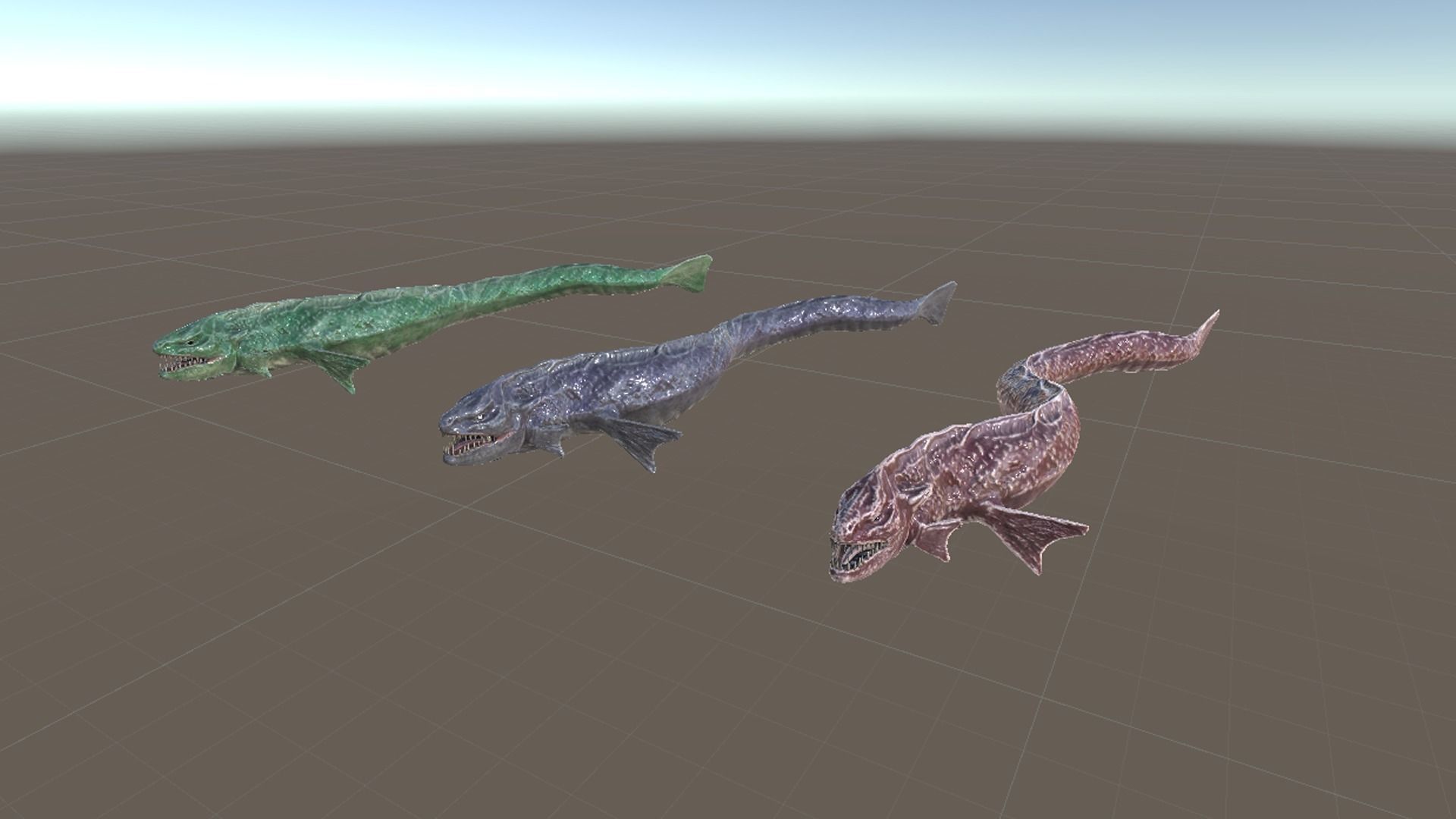 Sea snake Low-poly 3D model_19