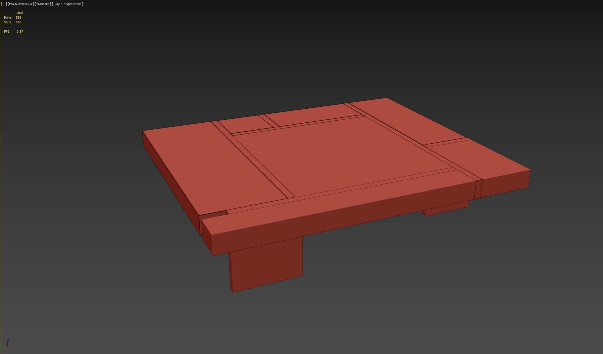 Biarritz Coffee Table Low-poly 3D model_3