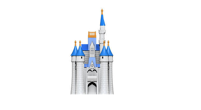 Disney Cinderella Castle 3D Model Print 3D model