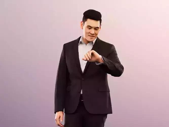 Karl 12692 - Standing Elegant Asian Man Watch