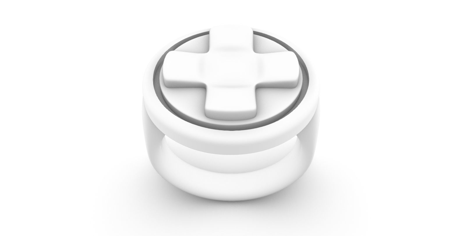 Gamepad Ring - cross  3D print model_2