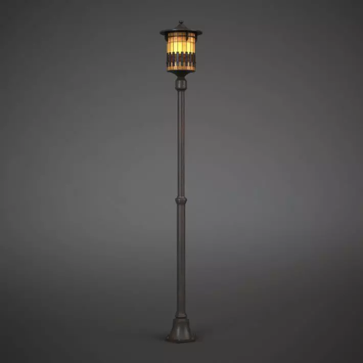 Retro Street Lamp 3D model_0
