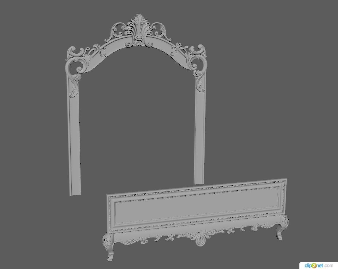 bed High quality 3d models for processing on a cnc machine 3D model_1