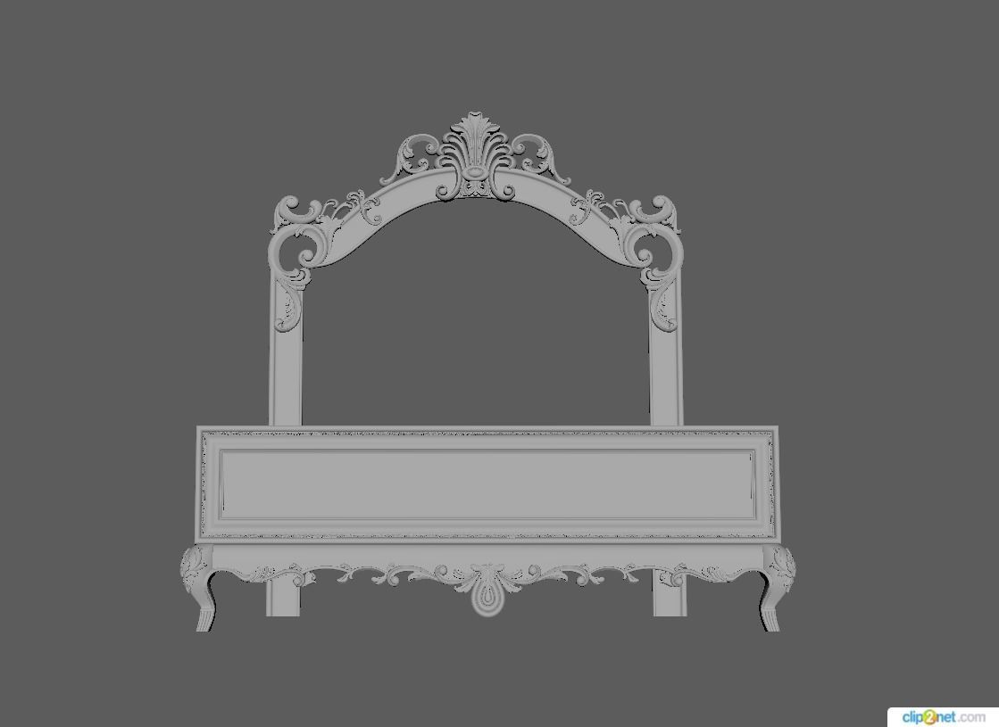 bed High quality 3d models for processing on a cnc machine 3D model_2