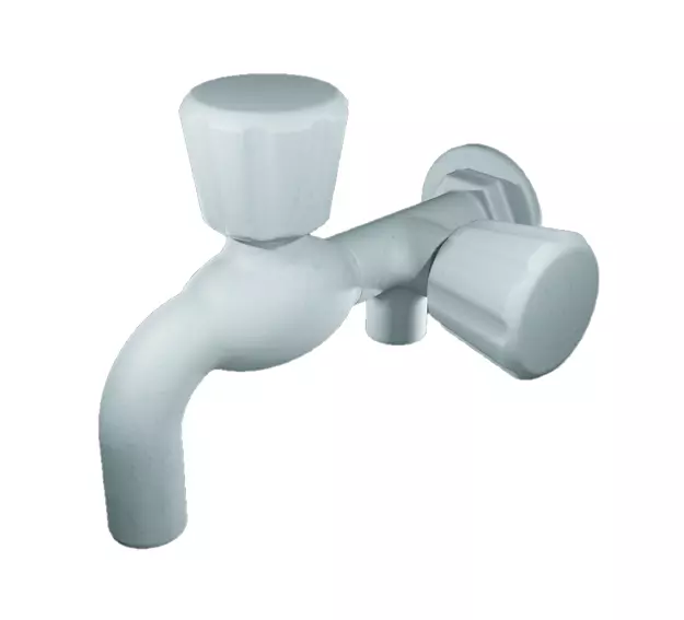 Spectacular Two Way Plastic Tap Low-poly 3D model_0