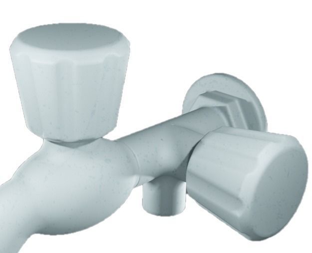 Spectacular Two Way Plastic Tap Low-poly 3D model_3