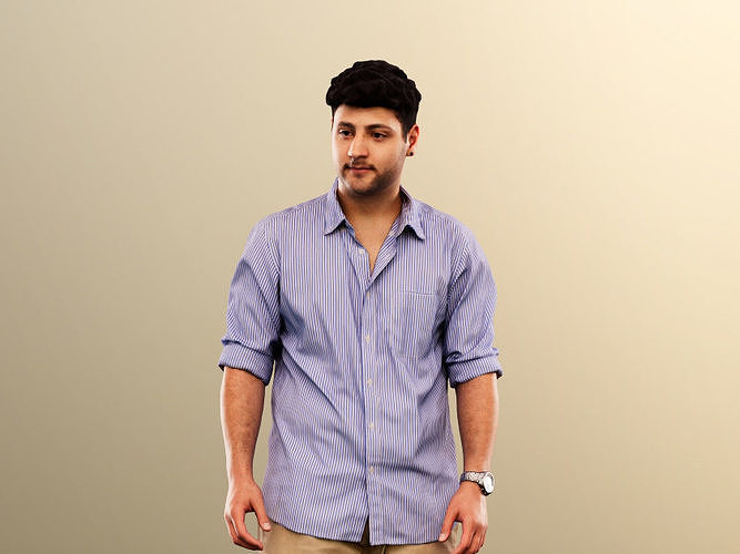 Sahin 12181 - Casual Mediterranean Man Walking Low-poly 3D model