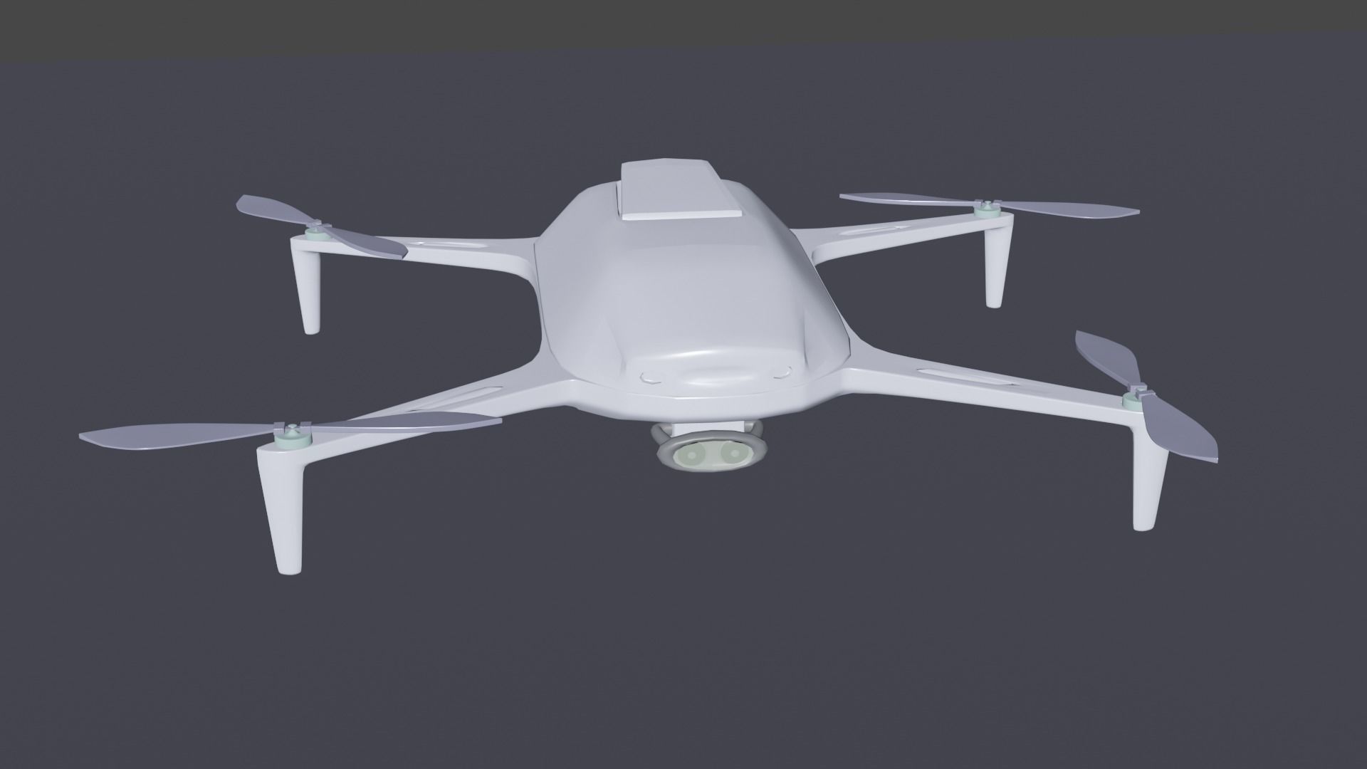 Panthom dji phantom drone Low-poly 3D model_2