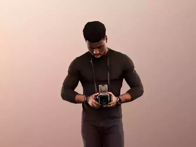 Kendal 12073 - Black Man With Camera