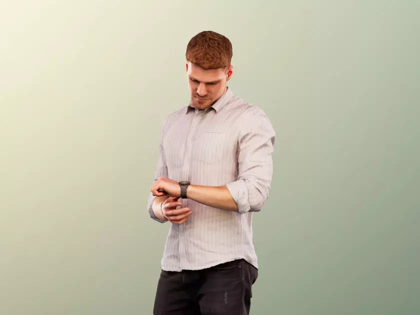 Scott 11994 - Standing Man With Watch Low-poly 3D model_0