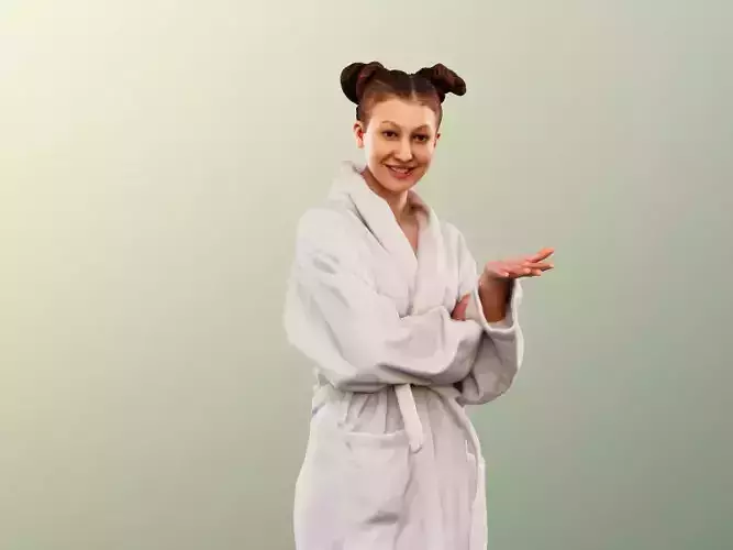 Marina 11706 - Talking Woman Wearing A Bathrobe