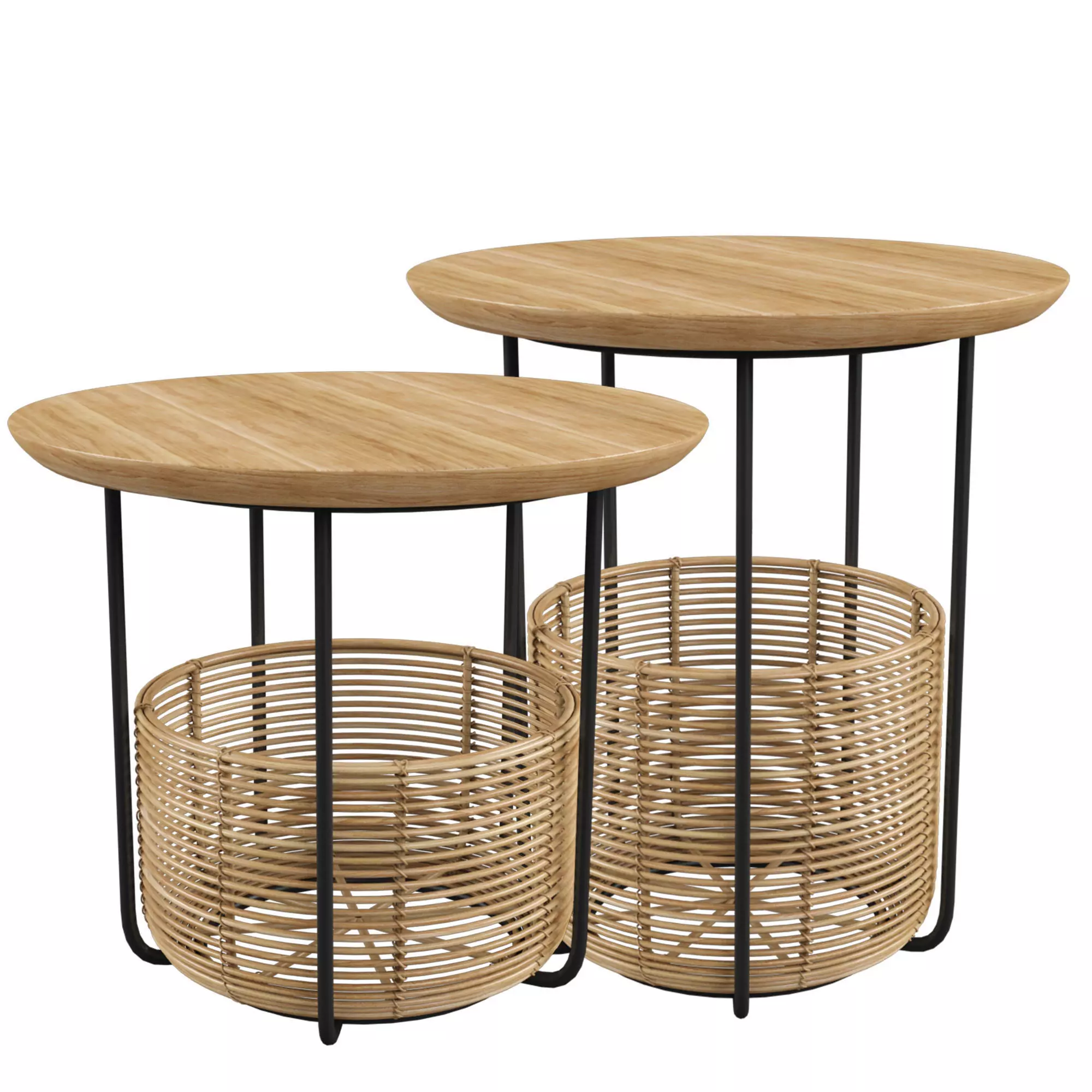 Basket table 3D model_0