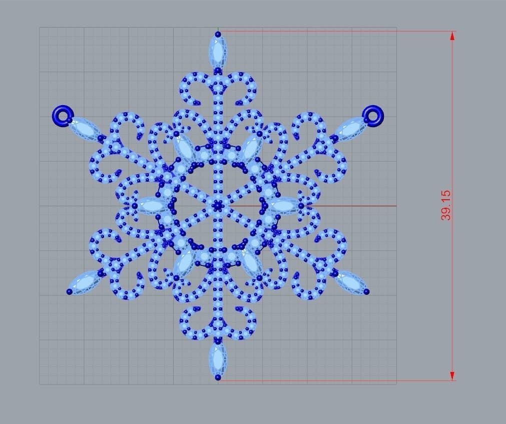 snow jewelry pendant 3D print model_5