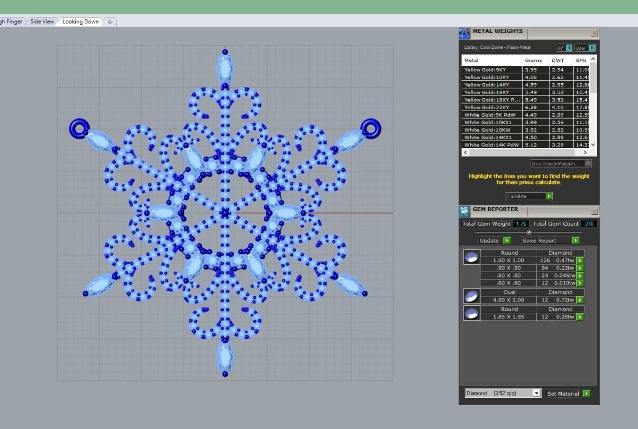 snow jewelry pendant 3D print model_7